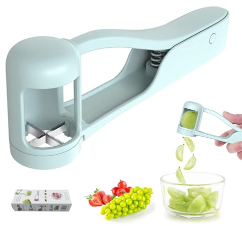KASESSS Weintrauben Schneider, Obstschneider, Tomatenschneider, Edelstahl Trauben Schneider, Traubenschneider für Babys, Traubenschneider Obstschneider zum Schneiden von Tomaten Weintrauben Erdbeeren