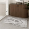 WECONhome – Waschbarer und Rutschfester Badezimmerteppich im eleganten Marmor-Design – Höchster Komfort und Moderne Ästhetik für Dein Bad – Jani (55 x 65 cm, weiß)