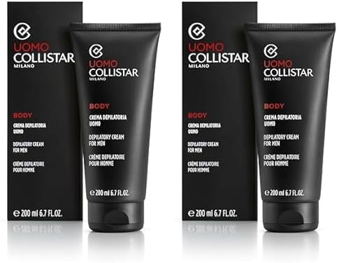 Collistar Crema Depilatoria Uomo, Elimina i Peli senza Irritare, Semplice e Facile da Usare, 200 ml (Confezione da 2)