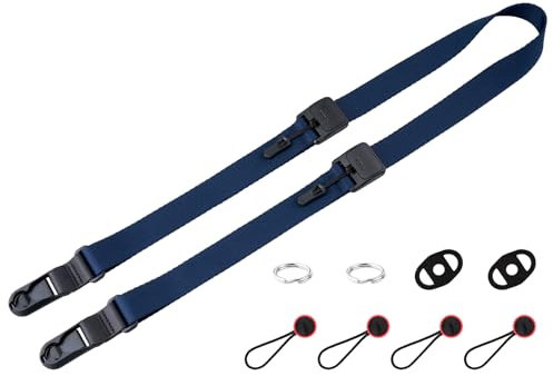 VKO Quick Release Camera Strap,Quick Adjust UltraLight Comfortable Camera Straps for Man Woman Photographers(4'11to 6'5) Film SLR APS-C DSLR Mirrorless Camera Neck Shoulder Strap 25mm(Navy Blue)