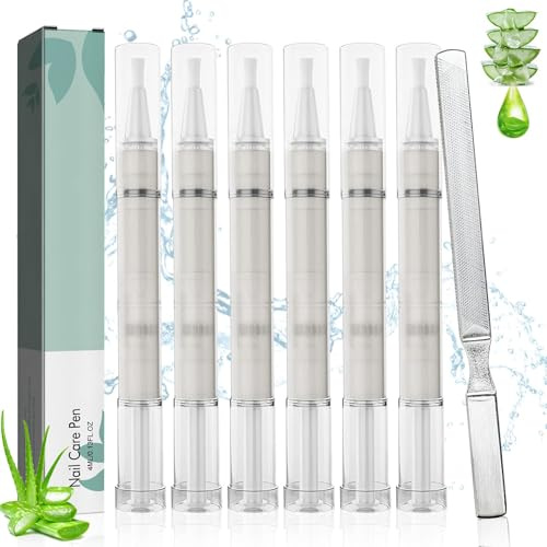 6 Stück Nail Care Pen, Das Original mit Nagelfeile, Nagelöl Stift