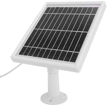 Solar Panel Charger, 10W 2 in 1 Solar Charger for Bird Feeder Cameras & Security Cameras, IP66Waterproof, for Ring Camera for Cameras for Reolink Battery Camera (White)