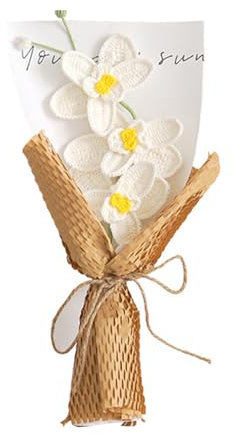 Mano Butterfly Bouquet di fiori all'uncinetto per San Valentino e festa della mamma