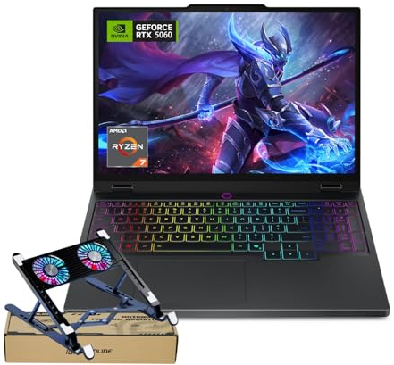 Lenovo Legion 5 15AHP10 RTX 5060 Pro Gaming Laptop,15.1 OLED WQXGA(2560 x 1600) 165Hz, AMD Ryzen 7 260(Beats Intel i7-14700), NVIDIA RTX 5060, 64GB DDR5 RAM,1TB SSD, Wi-Fi 7, Bundle PCO Laptop Cooler