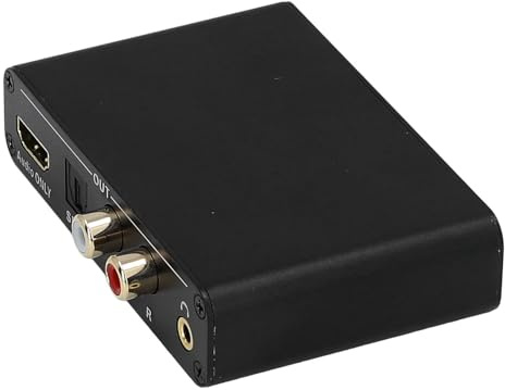 Cryfokt EARC Converter, ARC to RCAadapter with Optical Output, 5.1 7.1 Channel PCM AC3 DTS HDaudio, Convenient Remote Control for TV Soundbar Amplifier Headphone