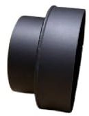 Reducteur 150 mm vers 130 mm Conduit poele Acier Noir Mat