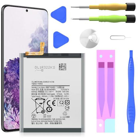 Akku für Galaxy S20 FE 5G, A52, A52S, 4500 mAh – Ersatzakku für Galaxy S20 FE 5G (SM-G781B), A52 (SM-A526) und A52S (SM-A528B) mit Reparatur-Set
