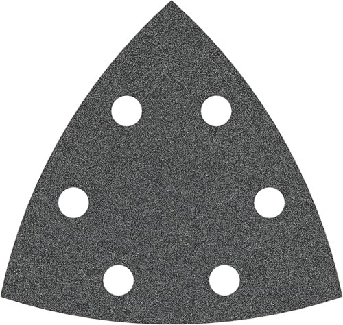 Bosch 5x PRO Plastic and Hard Stone F355 Schleifblatt (für Beton, Harter Stein, Ø 93x93 mm, Körnung 80, Professional Zubehör Multifunktionswerkzeug, Deltaschleifer)