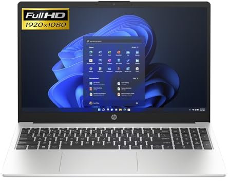 HP 255 G10 Notebook 15,6 AMD Ryzen 5 7530U @4,5GHz 32GB DDR4 1TB NVMe SSD IPS FHD Windows 11 Laptop, Silber //Notebooktasche