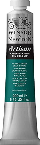 Winsor & Newton Artisan Water Mixable Oil Paint, 200ml Phthalo Green (Blue)