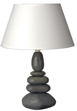Massive Tischlampe Bernstein grau 45,3 x 32,0 x 32,0 cm
