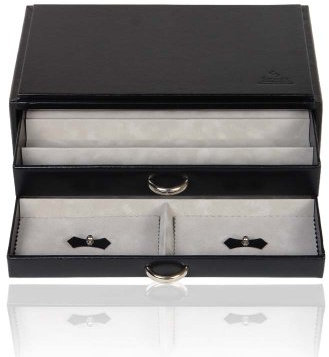 Sacher Schmuckkästchen Vario Perlenketten- & Ringbox - Schwarz