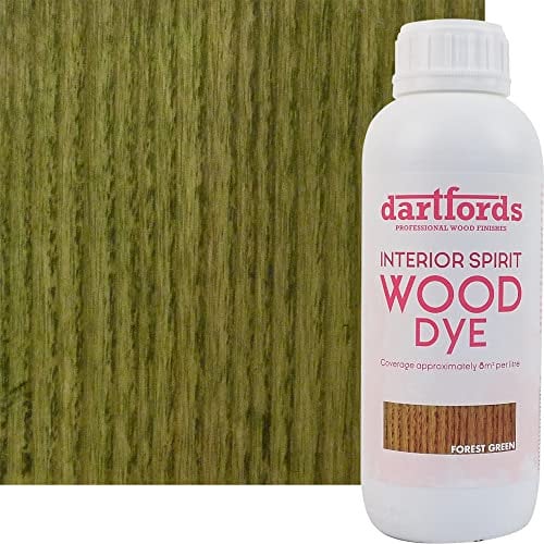 dartfords Forest Green Interior Spirit Based Wood Dye - 1 litre Bottle