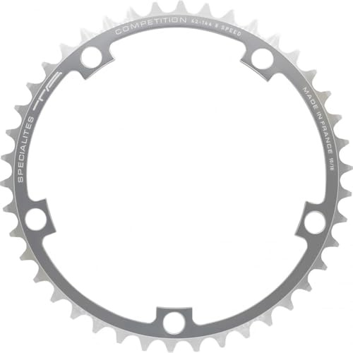 Spécialités TA Vintage Campagnolo Platten/Shimano Competition 144 Stück Kettenblatt, Silber, Inner 42t
