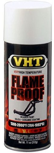 Vernice Smalto Spray VHT Flame Proof Bianca Opaca x Scarichi Marmitte Motori Alte Temperature