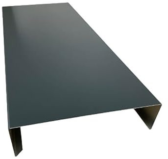 Mauerabdeckung 1 m lang Aluminium farbig 0,8 mm (klein, Anthrazit RAL 7016)