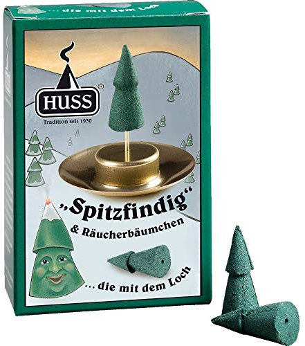 Huss Spitzfindig Räucherkerzenhalterung mit Räuherkerzen aus dem Erzgebirge