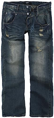 Black Premium by EMP Herren Blaue Destroyed Jeans mit Waschung W40L34