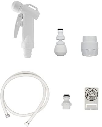Siroflex 2013/2S Kit douchette bidet- nettoyage Wc Made In Italy | Douchette à main pour lavabo avec raccord rapide | Douchette à main pour évier cuisine | brise jets avec rotule