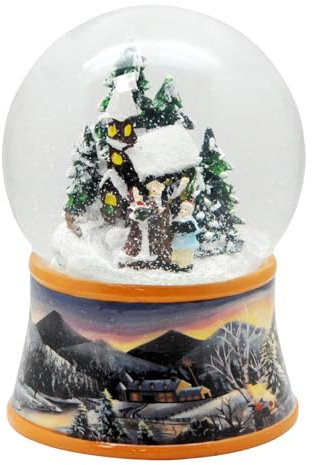 Nostalgie-Schneekugel Winter Wonderland | Romantischer Winterspaziergang | Spieluhr | 10cm Durchmesser * 20092