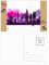 UK England London Postkarte mit Wasserfarbe, Weihnachtsmann, Violett, 20 Stück