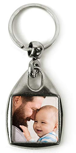 LolaPix Porte-clé métallique Ebro personnalisé avec Photo, Image ou Texte. 2 côtés. Un Cadeau Unique, Original et Exclusif. Plusieurs modèles.