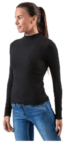 ONLY Women's Onlemma L/S High Neck Jrs Long Sleeve Top, Black (Black Black), M UK
