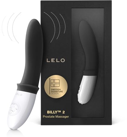LELO BILLY 2, Estimulador de Próstata, Plug Anal para Hombre con 8 Modos de Placer, Consolador Recargable, Juguete Anal, Masajeador de Próstata para Hombres, Vibradores para Hombres (Black)