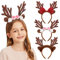 Lurrose Lot de 3 serre-têtes de renne de Noël à paillettes pour costume de Noël, M, (E1QG07SO7KJ56GNAWX19AR)