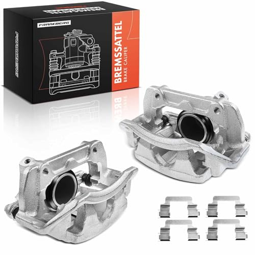 Frankberg 2x Bremssattel Bremszange Vorne mit Halter 0034202483 | Lochabstand Halterung 110mm; Kompatibel mit C-Klasse T-Model S203, SLK R171, CLK Cabriolet A209, CLC-Klasse CL203, CLK C209