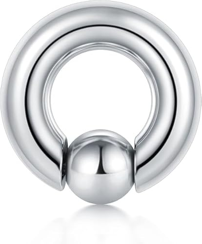 Funseedrr Captive Bead Ring Edelstahl Intim Klemmkugelring BCR Piercing Schmuck (2 2.5 3 4 5 6 8 10mm Dicke)