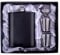 LHD HOME Hip Flask Matte Black Flask Gift Set,304 Stainless Steel Flask for Liquor for Men,with Funnel Shot Glasses Lovely Gift for Whiskey Rum Groomsman Best Man Usher Wedding Camping-Matte Black