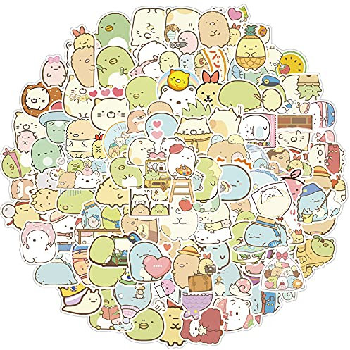 100PCS Kawaii Sumikkogurashi Stickers, Gift for Children Teens Adults Kids, Waterproof Cute Cartoon Stickers for Laptop Scrapbook Water Bottle, Skateboard Journal Wall Car Bicycle