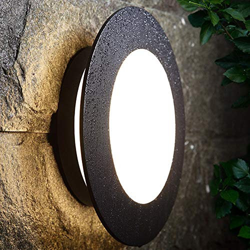 LGDEERCO Außenwandlaterne Kleine Moderne Äußere Lichtleiter 3000k Warmweiß IP54 Outdoor-LED-Sicherheitsbeleuchtung mit breitem Beleuchtungsbereich für Veranda, Garage, Haustür