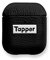 Tapper Schutzhülle für AirPods (1. und 2. Generation), Leder, Silber, Schwarz