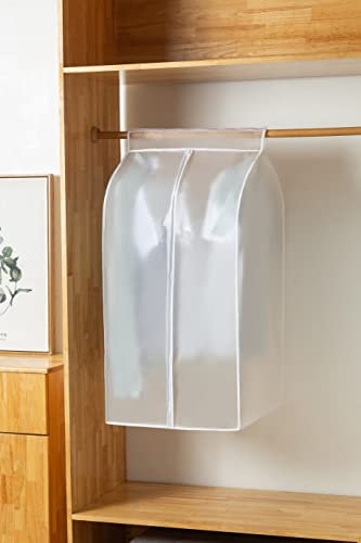 GQC Staubschutz Kleidersack, 60 x 50 x 90 cm Transparente PEVA Große Kleiderschutzhülle für Kleidung mit Reißverschluss Staubschutz Aufbewahrungstasche für Anzug Mantel T-Shirt Jacke