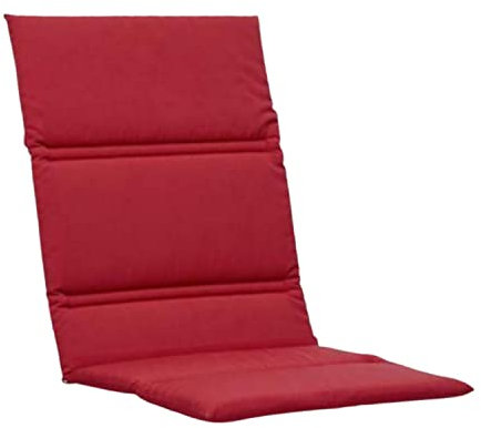 KETTtex Auflage Mittellehner Rot I Gartenstuhl Polster 110x48x3cm I Trendy Sitzauflage weich & robust I UV-beständige Stuhlauflage I Dessin 2180