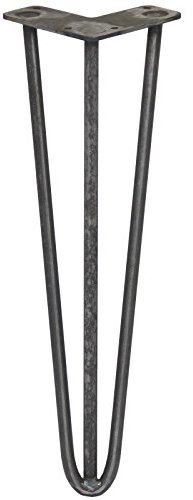 SKISKI LEGS 4 x 3 Streben Hairpin Haarnadelbeine Haar-Nadel-Beine Haarnadel-Beine Tischbeine Stuhlbeine Möbelbeine Haarnadel-Tischbeine 40.5cm H 12mm D Rohstahl