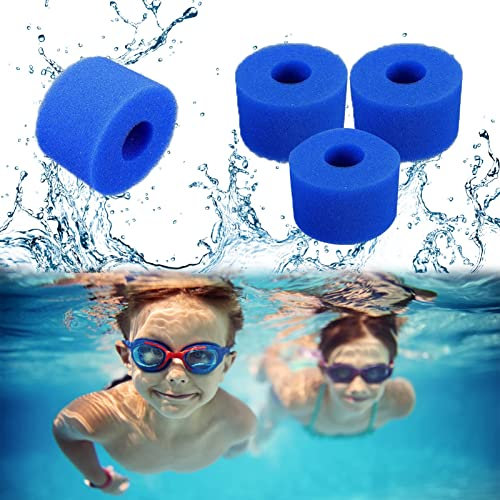 Lot de 4 filtres de Piscine, en Mousse Filtre pour Intex Type S1, Filtre en Mousse pour Spa, Piscine, Réutilisables et lavables, Filtre de Piscine en Mousse, Éponge de Filtration de Type S1
