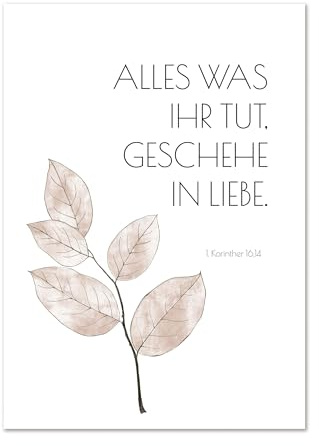 Christliches Poster “Jahreslosung 2024” – Zweig - Poster, Plakat, Deko, Print, Bilderdruck, FineArt, A3 oder A4 (A4)