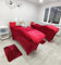 Untitled Wave Matratze (Curved Topper) mit Memory Foam, Liegenbezug, Set 190x70 cm für Kosmetikliege, Massageliege, für Wimpernverlängerungen, PMU - rot