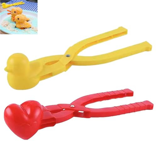 Y-M-H Duck Rice Mold, Rice Duck Mold, DIY Sushi Molds, Cute Rice Shaper Mold, Duck Snowball Maker for Kids (2 Pcs, A)