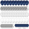 70 Stück Luftballons Blau Silber, Luftballons Navy Blau Silber Weiß, Silber Metallic Ballons, Latex Ballons Dunkelblau Weiß Silber Konfetti für Geburtstag Hochzeit Babyparty Luftballons Girlande Deko