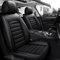 AdiNas Leder Auto Sitzbezüge Sets für Audi A4 B5/Quattro/Avant/Es, A5 S/B8, A6 - 5-Sitze Wasserdichte Autositzschoner Universal Innenraum Schonbezüge, Schwarz/A