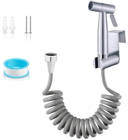 Lhdfyqt Douchette WC, Kit de Bidet de Toilette, Pulvérisateur de Bidet à Main, Pulvérisateur de Toilette pour Bidet, avec tuyau ABS, Crochet en Acier Inoxydable, pour Salle de Bain, Nettoyage