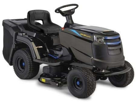 Alpina AT4 84 Tracteur de Jardin électrique, Batterie Li-ION 48V, Largeur de Coupe 84cm, autonomie 45 Minutes, collecteur 200L, Fonction 3 en 1