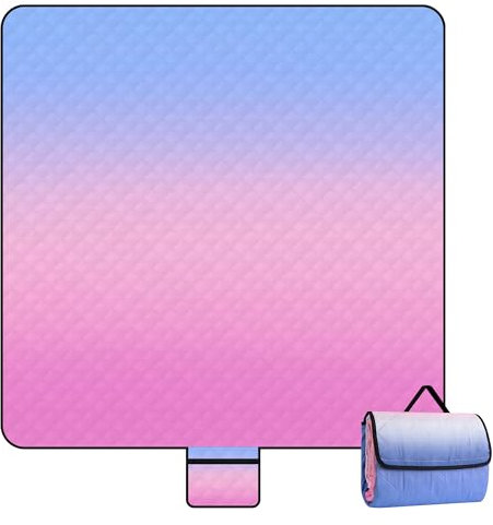 Jopee Picknickdecke Wasserdicht, 200 x 200 cm Isoliert Stranddecke Sandfrei mit Tragegriff, Ultraleicht Tragbare Strandmatte für 4-6 Personen, Outdoor Picknick Decke für Park, Garten, Camping, Strand