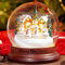 Personalisierte Weihnachtsfamilie Schneemann Schneekugel mit Licht, benutzerdefinierte Familienname Schneemann Kristall Schneeball Nachtlicht, Weihnachten Schneemann für Kinder (Kristallkugel 3)