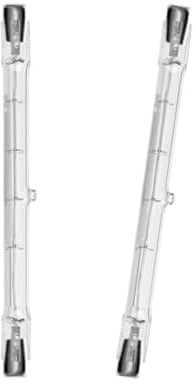 LISOCLU R7S Halogenlampen 100W 200W 300W 400W 1000W 1500W Sicherheitslampe 4000lm Warmweiß 2800K 220V 78mm 118mm 189mm 254mm 254mm 360 Grad dimmbar Lig(2 Stück) 254 MM-1500 V. Watt