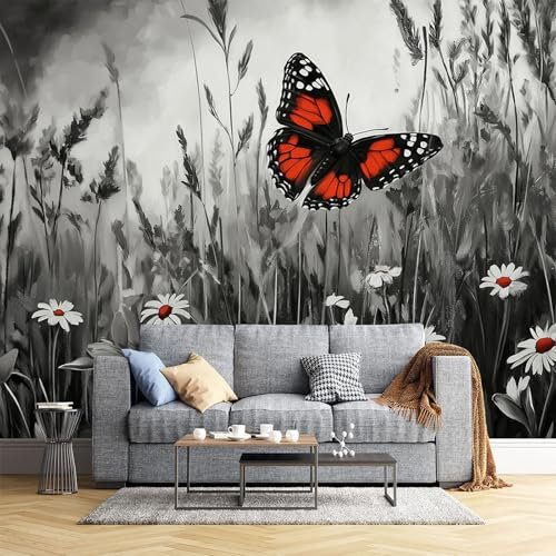 Eckfototapete Fototapete 400X280Cm Retro Tiere Wohnzimmer Schlafzimmer Wandtapete Gothic Pflanzen Tapete Uv-Beständig Geruchsfrei Montagefertig